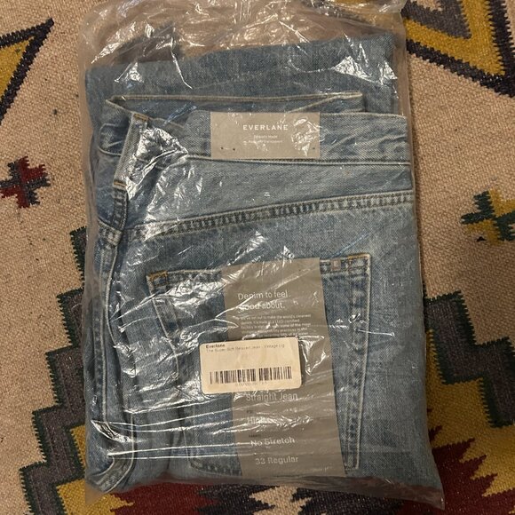 Everlane Women's Super-Soft Relaxed Jean in Vintage Light Blue, Size 33 - Picture 3 of 5